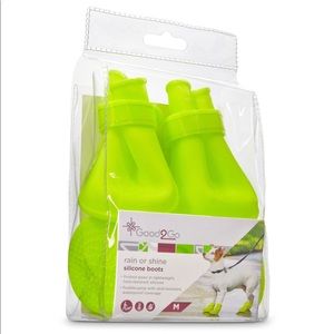 GOOD2GO Rain/Shine Neon Green Silicone Dog Boots M